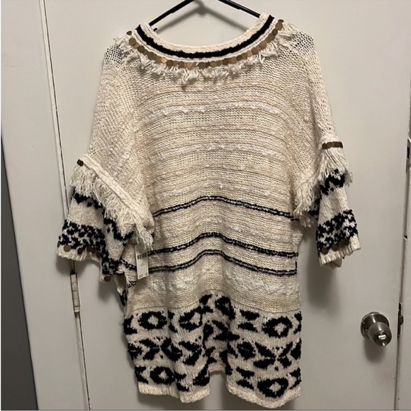 Anthropologie Margot fringe poncho sweater - Picture 12 of 16